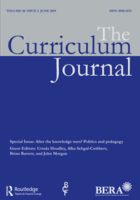 Cover image for The Curriculum Journal, Volume 30, Issue 2, 2019