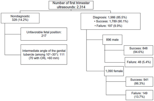 Figure 3 Success rate according to fetal sex algorithm.