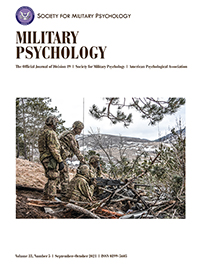 Cover image for Military Psychology, Volume 33, Issue 5, 2021