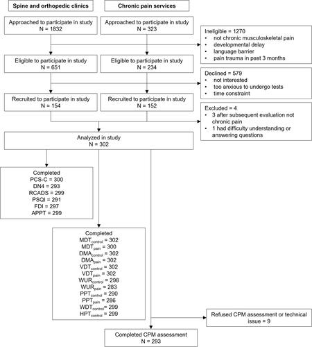 Figure 1 Flow chart of patient recruitment and evaluations.