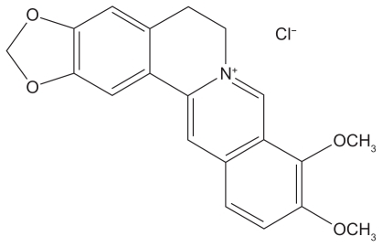 Figure 1 Chemical structure of berberine hydrochloride.