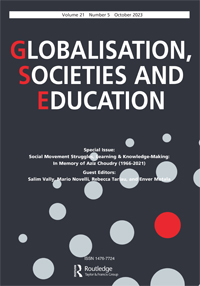 Cover image for Globalisation, Societies and Education, Volume 21, Issue 5, 2023