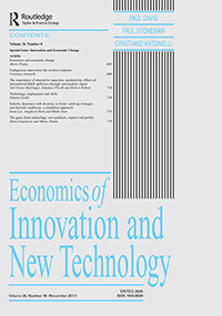 Cover image for Economics of Innovation and New Technology, Volume 26, Issue 8, 2017