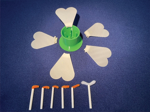 Figure 1. Parts of the 3D-printed flower model.