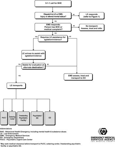 Figure 2. BHE response process map, current state (2016): EMS response.