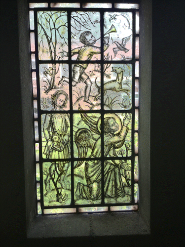 Figure 1. Moira Forsyth, Stained Glass Window, Children’s Chapel, St Thomas’ Church, Hanwell. Photo: authors.