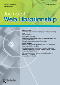 Cover image for Journal of Web Librarianship, Volume 17, Issue 4, 2023