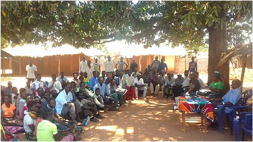 Figure 3. UPC-Nampula meeting with a community facing a land conflict. Source: Record made in the field.
