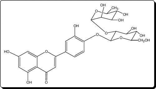 Figure 4. Flavone glycoside (Luteoline-4-O-neohesperiodoside).