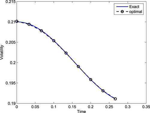 Figure 4. Volatility estimation with entropy binomial tree.