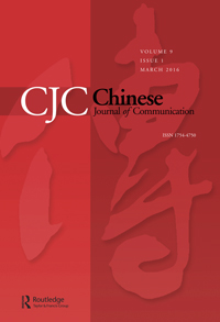 Cover image for Chinese Journal of Communication, Volume 9, Issue 1, 2016