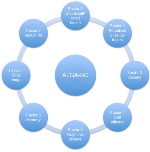 Figure 2 The eight factors included in the ALGA-Breast Cancer (ALGA-BC) questionnaire.