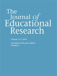 Cover image for The Journal of Educational Research, Volume 112, Issue 1, 2019