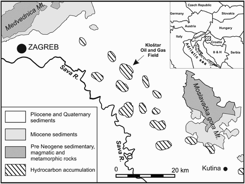 Figure 1. Kloštar Field location (CitationVelić et al., 2011)