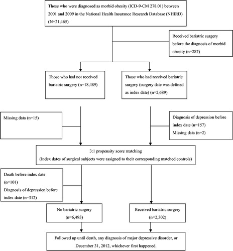 Figure 1. Diagram showing the flow of subjects through the process of selection and matching.