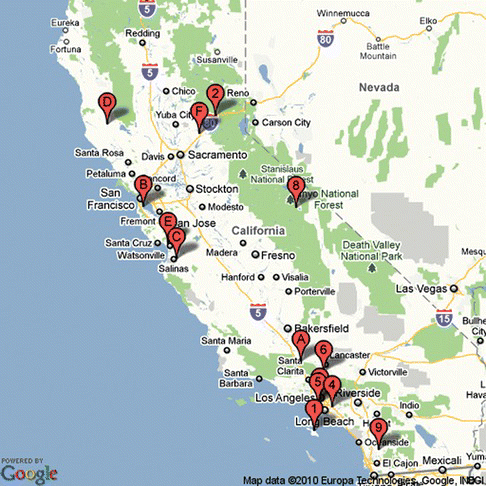 FIGURE 4 Sensor location map. (Figure is provided in color online.)