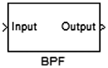 Figure 14. Simulink model of FIR band pass filter.
