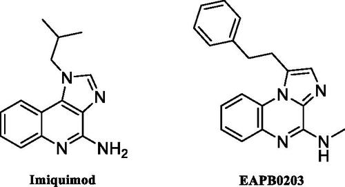 Figure 2. Structures of imiquimod and EAPB0203.