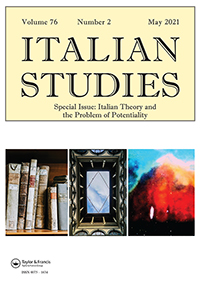 Cover image for Italian Studies, Volume 76, Issue 2, 2021