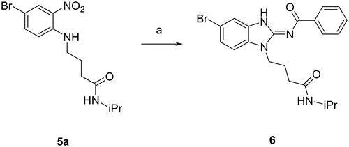 Scheme 2. Synthesis of compound 6. Reagents and conditions: (a) (i) Fe, NH4Cl, H2O, EtOH, 80 °C, 6 h; (ii) benzoyl isothiocyanate, THF, 0 °C, 15 min; EDCI, DIPEA, 60 °C, 2 h, then rt, 16 h, 33%.
