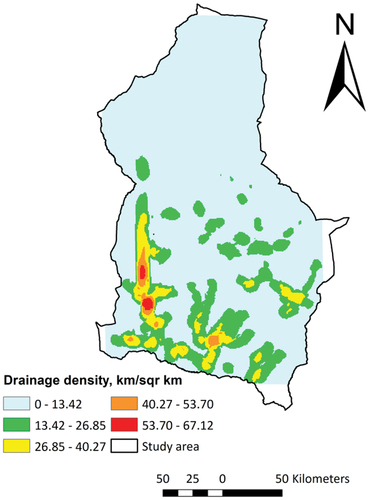 Figure 8. Drainage density.