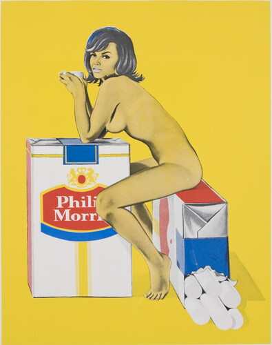 Figure 5. Mel Ramos, Tobacco Rose, 1965, screen print on paper, 60.96 x 50.8 cm. Washington D.C, Smithsonian American Art Museum. Rochelle Leininger for the Mel Ramos Estate.