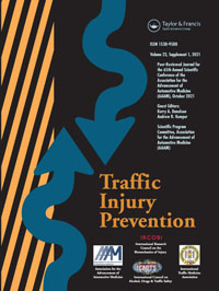 Cover image for Traffic Injury Prevention, Volume 22, Issue sup1, 2021