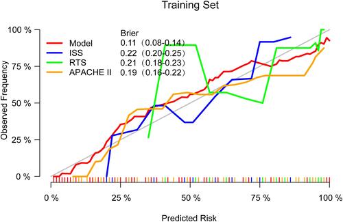 Figure 4 Calibration diagram of the training set.