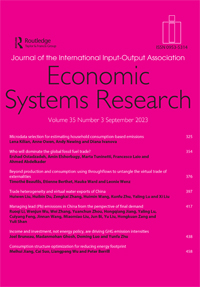 Cover image for Economic Systems Research, Volume 35, Issue 3, 2023