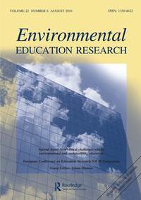Cover image for Environmental Education Research, Volume 22, Issue 6, 2016
