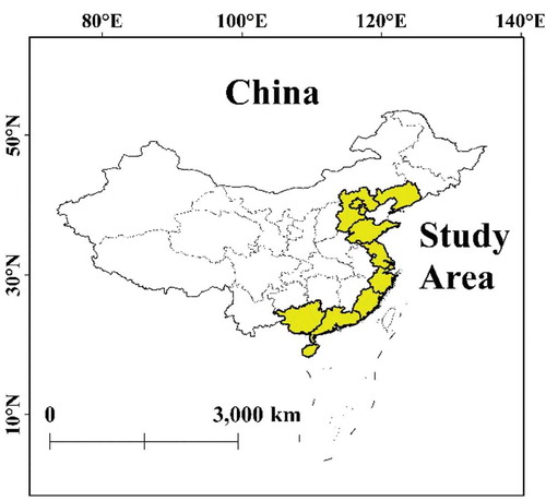 Figure 1. The location of the study area