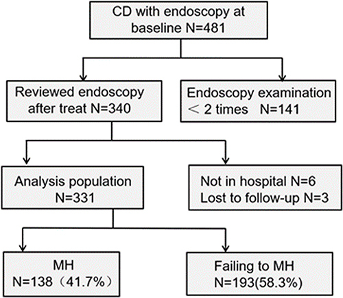 Figure 1 Flow chart showing screening of patients with Crohn’s disease.