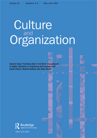 Cover image for Culture and Organization, Volume 28, Issue 3-4, 2022