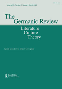Cover image for The Germanic Review: Literature, Culture, Theory, Volume 95, Issue 1, 2020