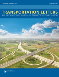 Cover image for Transportation Letters, Volume 8, Issue 5, 2016