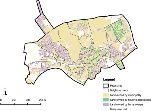 Figure 1. Land-ownership in Arnhem (source: authors).
