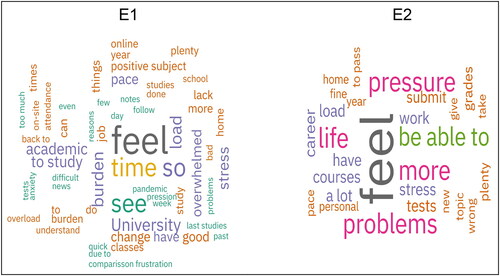 Figure 3. Reasons for the overwhelm expressed by the students. (Q32).