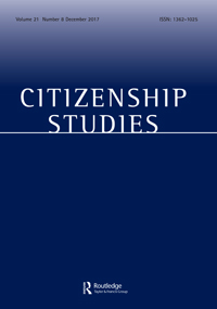 Cover image for Citizenship Studies, Volume 21, Issue 8, 2017