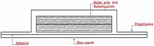 Figure 1. Section design of the sanitary pad.