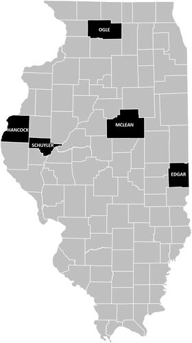 Figure 11. Counties included in the analysis.