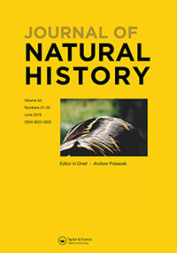 Cover image for Journal of Natural History, Volume 53, Issue 21-22, 2019
