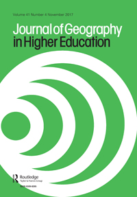 Cover image for Journal of Geography in Higher Education, Volume 41, Issue 4, 2017