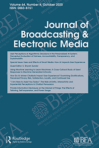 Cover image for Journal of Broadcasting & Electronic Media, Volume 64, Issue 4, 2020