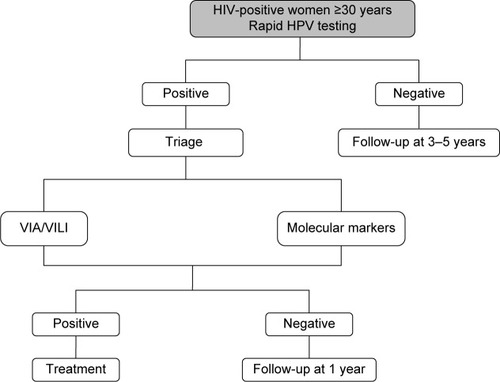 Figure 4 Decision-making algorithm for HPV-based screening.