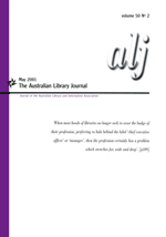 Cover image for The Australian Library Journal, Volume 50, Issue 2, 2001