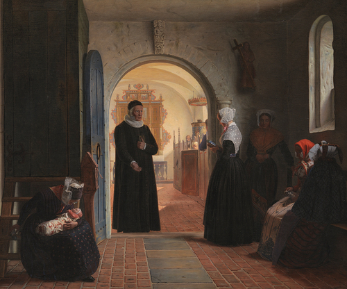 Figure 1. ‘A woman’s solemn churching after childbirth’, 97x114cm, 1860, Christen Dalsgaard (1824–1907), Statens Museum for Kunst (SMK), Copenhagen.