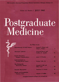 Cover image for Postgraduate Medicine, Volume 32, Issue 1, 1962