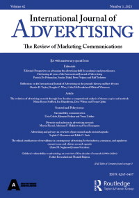 Cover image for International Journal of Advertising, Volume 42, Issue 1, 2023