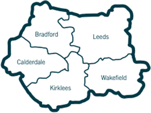 Figure 1. Map of West Yorkshire.
