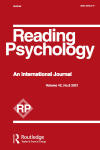 Cover image for Reading Psychology, Volume 42, Issue 8, 2021